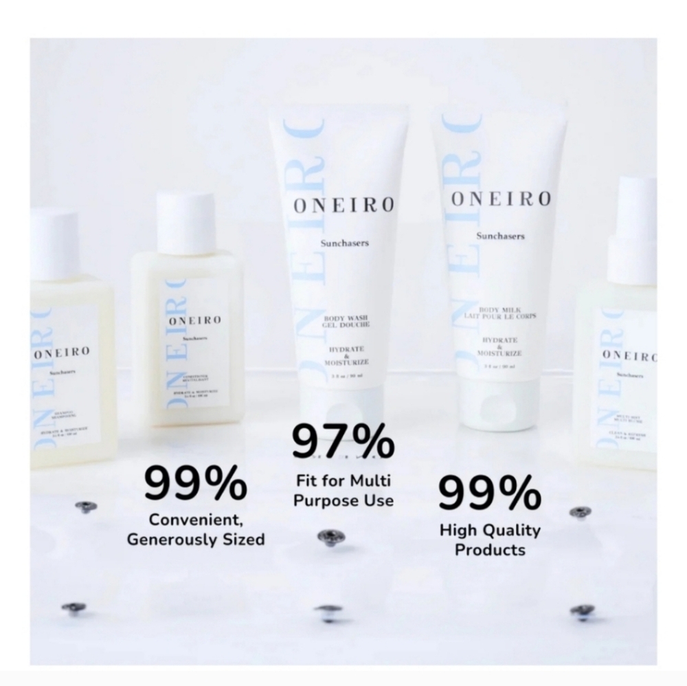 LUXURY Skin ONIERO • SUNCHASERS 5 pc Travel Kit • Brand New Luxury Hair & Body - Picture 6 of 7